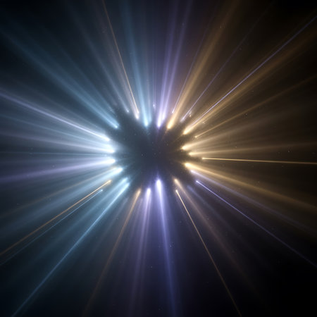 star with lens flare and bokeh effect made in 3d software