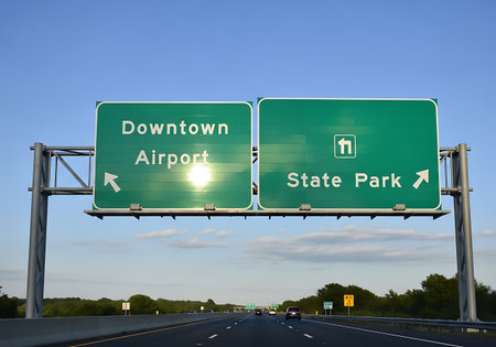 Road sign to the city of Dallas, Texas, United States of Americaの写真素材