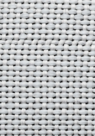 Closeup detail of grey and white fabric texture background. Macro.の写真素材