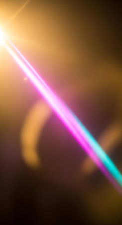 abstract background with bokeh defocused lights and lens flareの写真素材