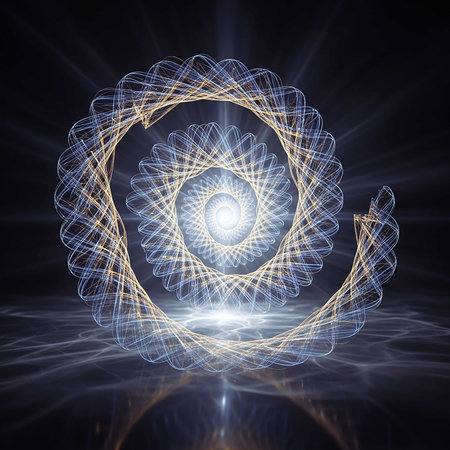 Abstract fractal. Fractal art background for creative design. Decoration for wallpaper, desktop, poster, cover booklet. Print for clothes, t-shirt. Creative illustration for designの写真素材