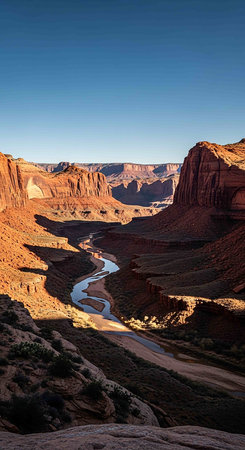 View of the Colorado River in Canyonlands National Park, Utah, USAの写真素材