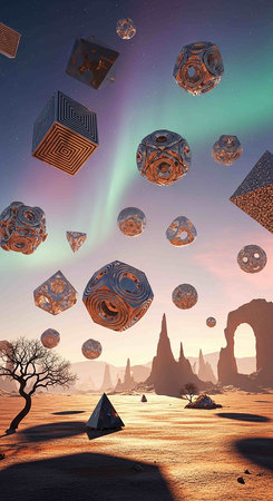 Fantasy alien planet. 3d rendering digital illustration. Elements of this image furnished by NASA