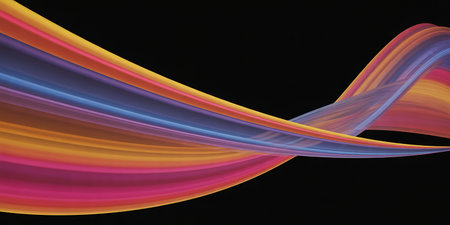 abstract colorful background with some smooth lines in it (see more in my portfolio)の写真素材