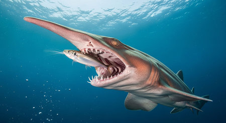 Great White Shark (Carcharodon carcharias)の写真素材