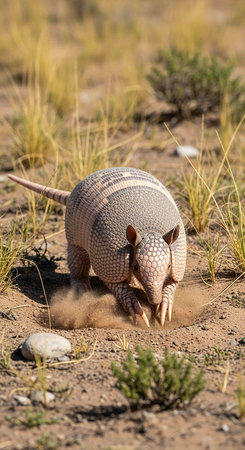 Armadillo in the Etosha National Park, Namibiaの写真素材