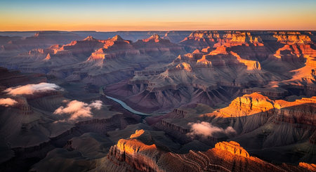 Sunrise over Grand Canyon National Park, Arizona, United States.の写真素材
