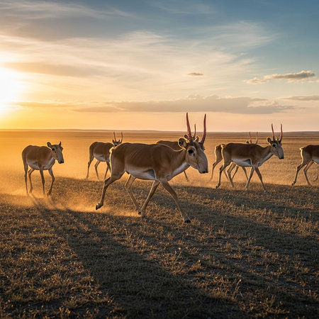 Antelope at Sunriseの写真素材