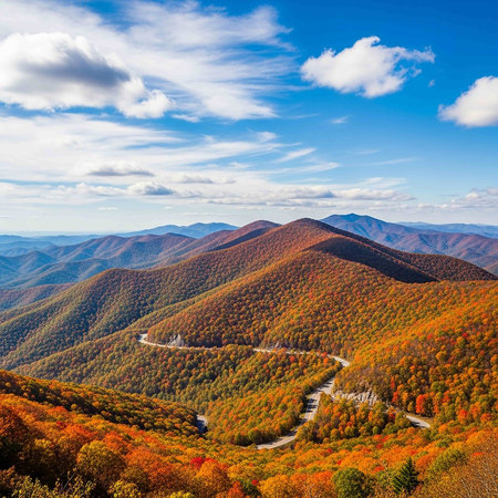 Colorful autumn landscape in the mountains. Carpathians, Ukraine, Europe.の写真素材