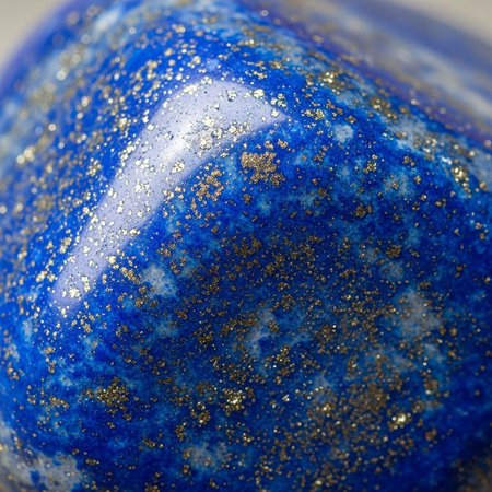 Macro shot of a blue chrysanthemum with golden glitterの写真素材