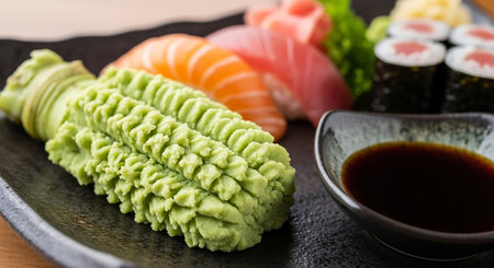 sushi set japanese food style - soft focus effect pictureの写真素材