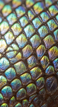 Macro close up of the skin of a fish, abstract backgroundの写真素材