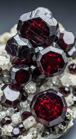 Gemstones of different colors on a black background close up.の写真素材
