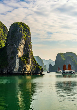 Halong Bay, Vietnam. Landscape of Halong Bay, Vietnam.