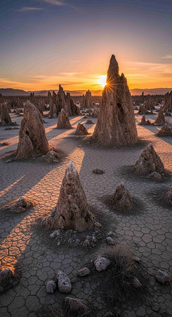 Sunset at Pinnacles Desert in Nambung National Park, Western Australia