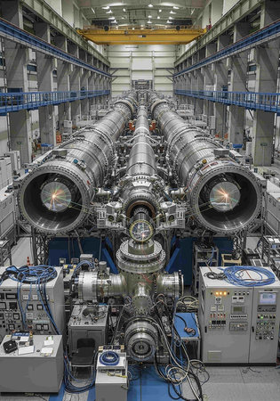 3D rendering of a power plant in a factory with high technology equipment