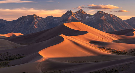 Mesquite Flat Sand Dunes, Death Valley National Park, California, USAの写真素材