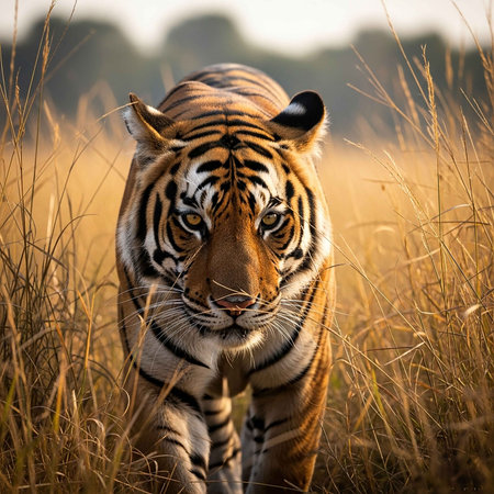Siberian Tiger in the Okavango Delta - Moremi National Park in Botswanaの写真素材