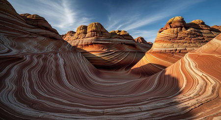 The Wave Formations in Valley of Fire State Park, USAの写真素材