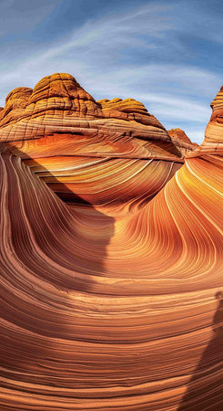 The Wave in Valley of Fire State Park, Nevada, United Statesの写真素材