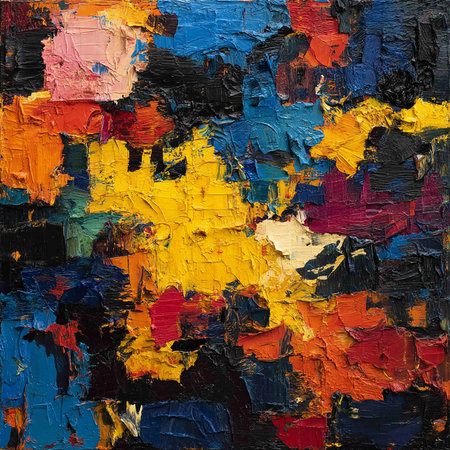 Abstract art background. Oil painting on canvas. Fragment of artwork.