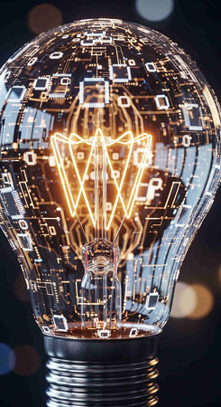 Heart shaped fairy lights in the forest. 3d illustration. Fairy tale.の写真素材