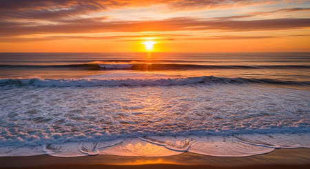 Sunset over the Pacific Ocean in San Diego, California, USA