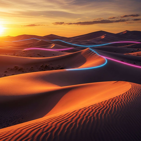 Desert sand dunes at sunset. Namib Naukluft National Park, Namibia