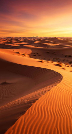 the outdoor sand dune in old desert rub al khaliの写真素材