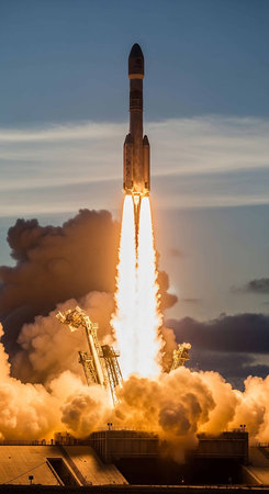 Space Shuttle taking off