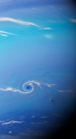 abstract blue background with swirls, nature seriesの写真素材