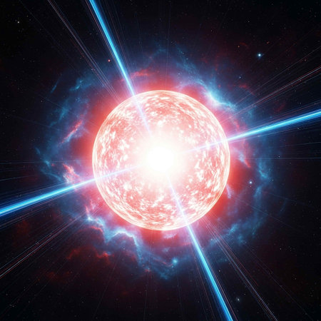 Fractal image of a planet in space. 3d renderingの写真素材