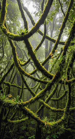 Rainforest in Doi Inthanon National Park, Chiang Mai, Thailandの写真素材