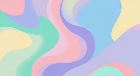 3D rendering. Abstract wavy background. Colorful paper cut.の写真素材