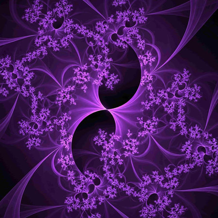 Abstract fractal background. Computer generated graphics. Purple and black.の写真素材