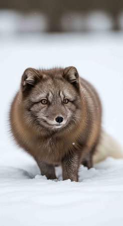 Portrait of an arctic fox (Vulpes vulpes)