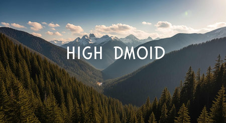 High Mountain Landscape. Panoramic View of Canadian Nature.の写真素材