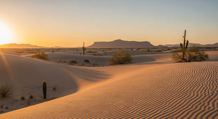 Sunset at Sossusvlei in the Namib Desert, Namibiaの写真素材