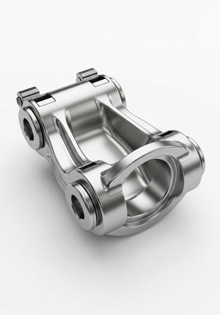 3d rendering of car engine piston isolated in white background