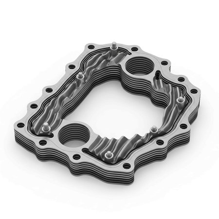 3d render of car gearbox on white background with shadow.の写真素材