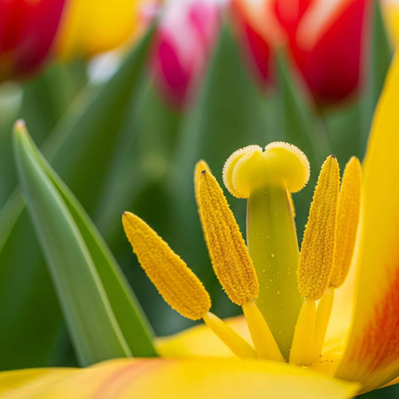 tulip. a bulbous spring-flowering plant of the lily family, with boldly colored cup-shaped flowers.