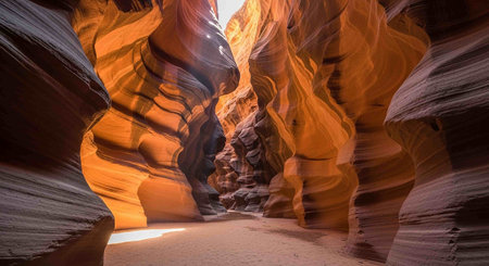 Antelope Canyon is a slot canyon located on Navajo land near Page, Arizona, United States.
