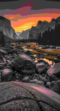 Yosemite National Park, California, United States of America.の写真素材