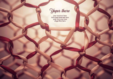 Abstract background with ropes and space for your text. Vintage style.の写真素材