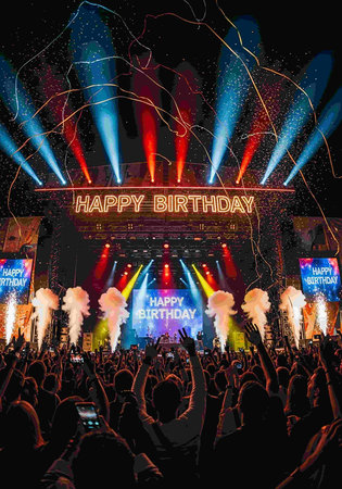 A band is performing on a stageの写真素材