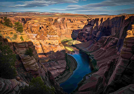 Horseshoe Bend in Glen Canyon National Recreation Area, Arizonaの写真素材