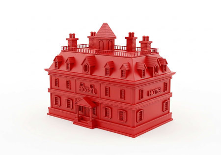 3d model of a house on a white background. 3d renderの写真素材