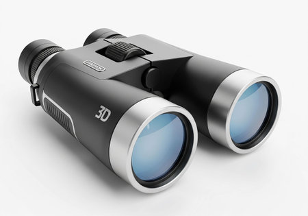 Binoculars isolated on white background. 3d render.の写真素材
