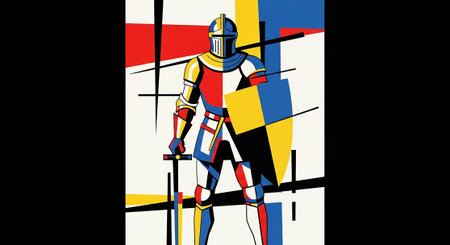 Cyborg on a backgroundの写真素材