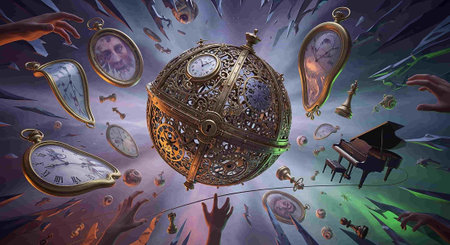 Digital illustration of a vintage pendulum